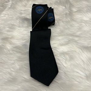 Vintage Masonic W.&D. West Black Polyester Tie Colne 0282 866820